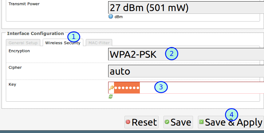 OpenWrt路由器luCI设置WIFI密码