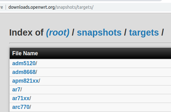 OpenWrt snapshots trunk